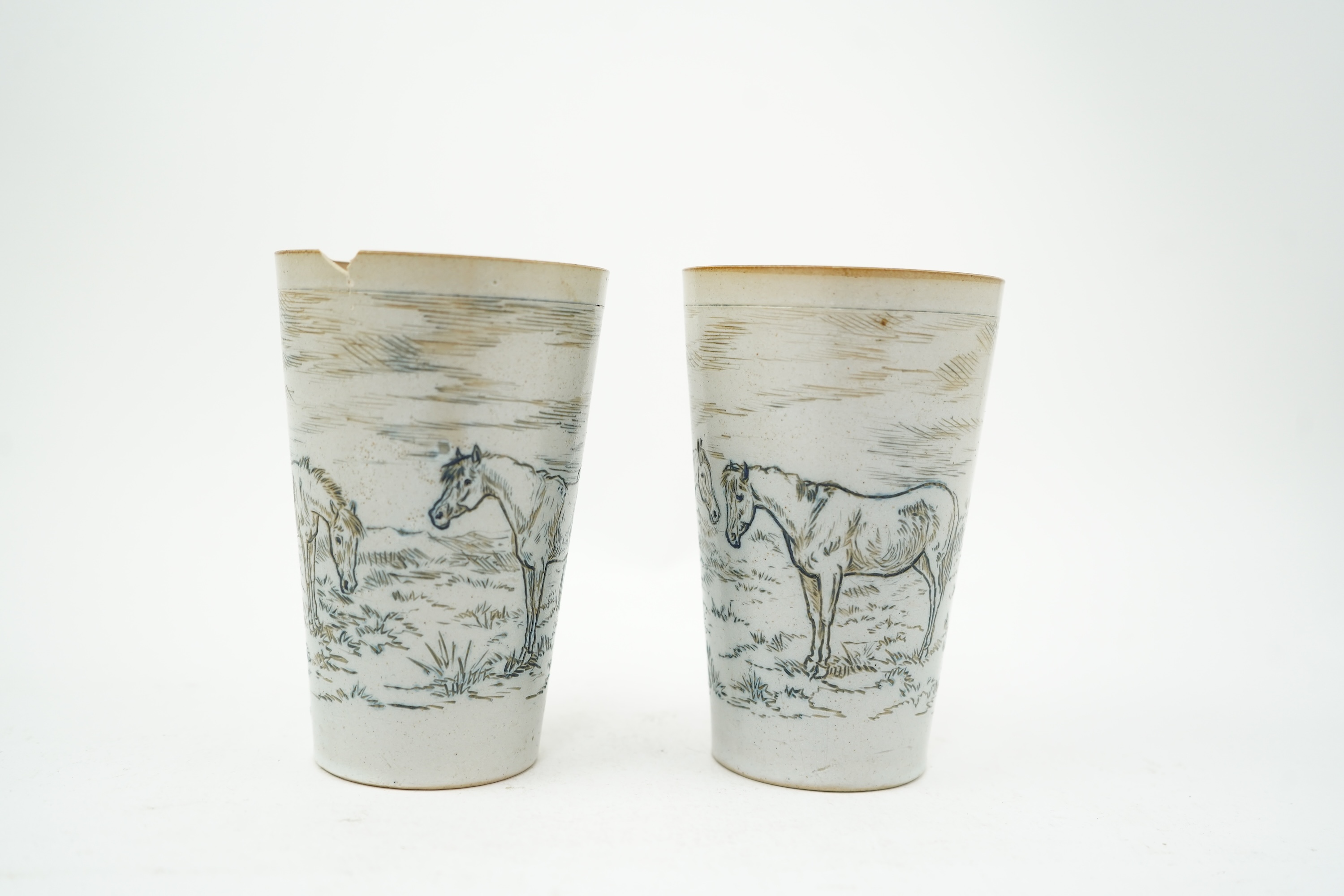 A collection of nine modern Moorcroft pieces including a Furzy Hill vase and a Toadstool vase, tallest 19cm